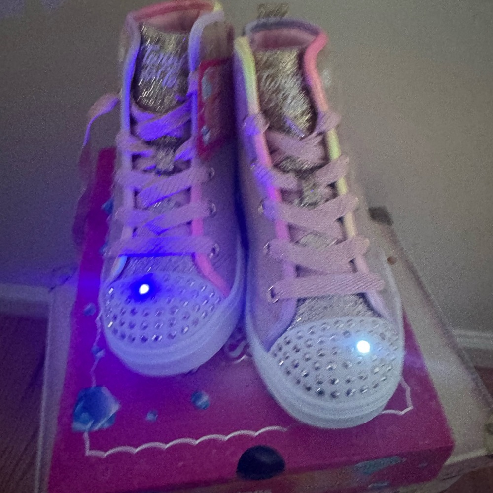 Skechers Twinkle Toes Kids Shoes - Pink - Picture 8 of 8